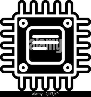 Symbol für den Hardwareprozessor Stock Vektor