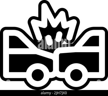 Symbol für Unfall eines Krankenwagens Stock Vektor