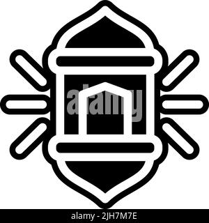 Dekor-Ikone der Ramadan-Lampe Stock Vektor