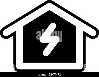 Symbol für Strom aus Immobilien Stock Vektor