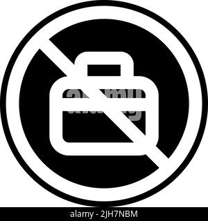 Signal und Verbot kein Beutel Symbol Stock Vektor