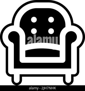 Real Estate Sessel Ikone Stock Vektor