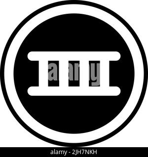 Symbol für die Eisenbahn mit Signal und Verbot Stock Vektor