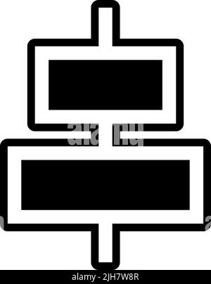 Symbol für die Mittelausrichtung der Benutzeroberfläche Stock Vektor