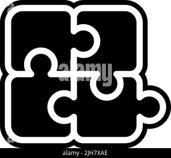 Kinder Spielzeug Puzzle-Spiel Symbol Stock Vektor