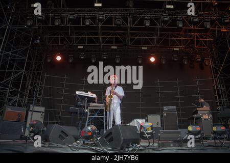 Ferrara, Italien. 15.. Juli 2022. Robert Stillman eröffnet das Smile-Konzert in Ferrara (Foto: Carlo Vergani/Pacific Press) Quelle: Pacific Press Media Production Corp./Alamy Live News Stockfoto