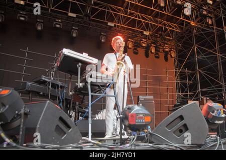 Ferrara, Italien. 15.. Juli 2022. Robert Stillman eröffnet das Smile-Konzert in Ferrara (Foto: Carlo Vergani/Pacific Press) Quelle: Pacific Press Media Production Corp./Alamy Live News Stockfoto