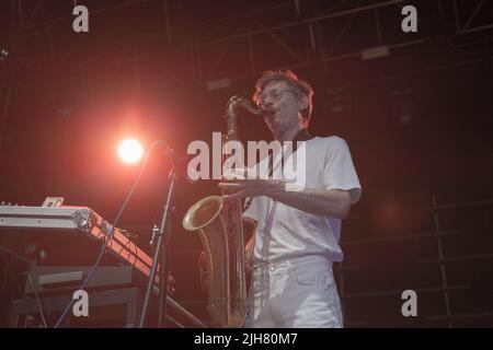 15. Juli 2022, Ferrara, Emilia Romagna, Italien: Robert Stillman eröffnet das Smile-Konzert in Ferrara (Bildquelle: © Carlo Vergani/Pacific Press via ZUMA Press Wire) Stockfoto