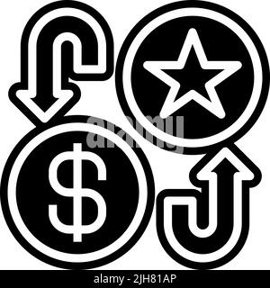 Symbol für den Austausch von Kundenloyalität Stock Vektor