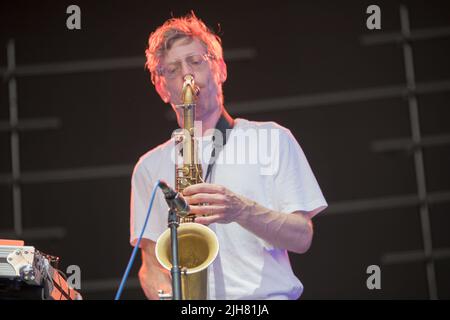 15. Juli 2022, Ferrara, Emilia Romagna, Italien: Robert Stillman eröffnet das Smile-Konzert in Ferrara (Bildquelle: © Carlo Vergani/Pacific Press via ZUMA Press Wire) Stockfoto