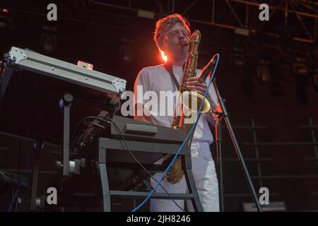 15. Juli 2022, Ferrara, Emilia Romagna, Italien: Robert Stillman eröffnet das Smile-Konzert in Ferrara (Bildquelle: © Carlo Vergani/Pacific Press via ZUMA Press Wire) Stockfoto