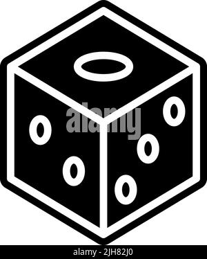 Würfelsymbol für Spiele Stock Vektor