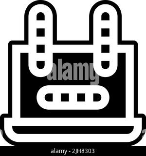 Hackerwurm-Symbol Stock Vektor