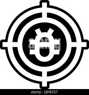 Symbol für Hacker-Ziel Stock Vektor
