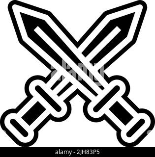Symbol für Gaming-Schwerter Stock Vektor