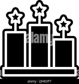 Symbol für das Gaming-Podium Stock Vektor