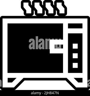 Symbol für die Mikrowelle für Heimsachen Stock Vektor