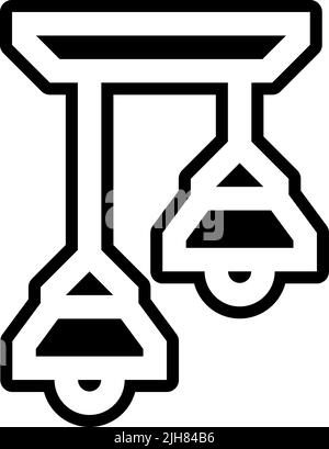 Symbol für Deckenleuchte für Heimartikel Stock Vektor