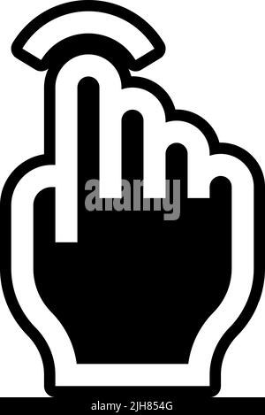 Handgesten Tippen Sie auf das Symbol Stock Vektor