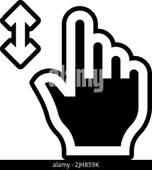 Symbol für Handgesten und Bildlauf Stock Vektor