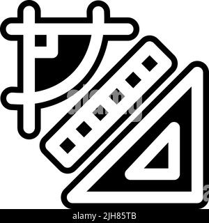 Symbol „Lernende Zeichenwerkzeuge“ Stock Vektor