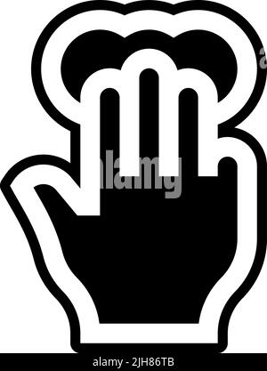 Handgesten Tippen Sie auf das Symbol Stock Vektor