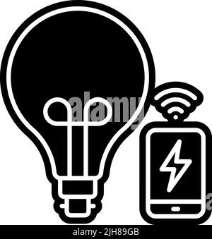 Smart Home Smart-Glühbirne-Symbol Stock Vektor