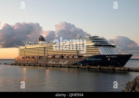 TUI Mein Schiff 6 in Tallinn, Estland Stockfoto