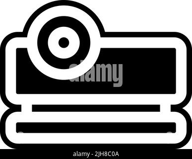 Projektionssymbol für Schule und Online-Lernen Stock Vektor