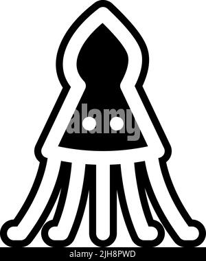 Tiere Tintenfisch . Stock Vektor