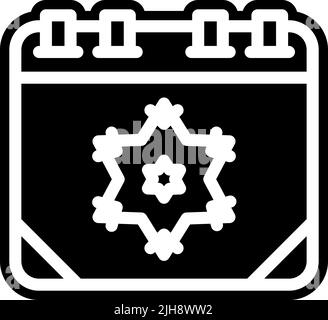 Kalender Schneeflocke . Stock Vektor