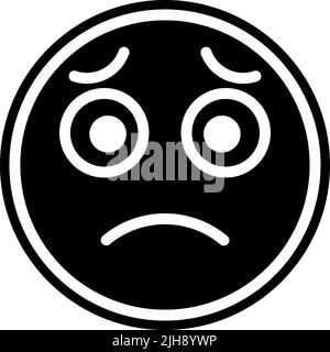 Emoji und Emoticons traurig . Stock Vektor