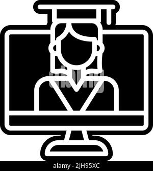 Online-Bildungsabschluss . Stock Vektor