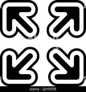 Pfeile im Vollbildmodus . Stock Vektor