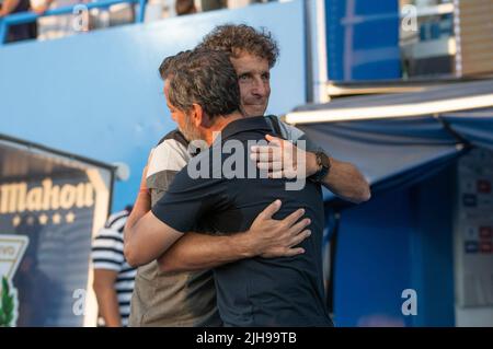 Leganes, Spanien. 16.. Juli 2022. Vor der Saison Freundschaftsspiel Getafe gegen Leganes im Municipal Stadium of Butarque, Leganes 16. Juli 2022 Partido amistoso de pretemporada Getafe vs Leganes en el Estadio Municipal de Butarque, Leganes 16 de Julio de 2022 900/Cordon Kredit: CORDON PRESS/Alamy Live News Stockfoto