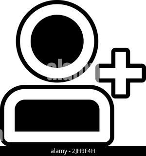 Grundlegende benutzeroberfläche Kontakt hinzufügen . Stock Vektor