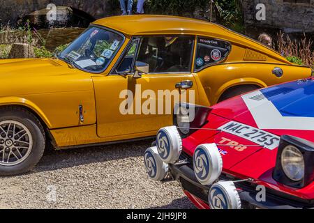 Oldtimer im Motor Museum in Bourton on the Water, Gloucestershire, England. Stockfoto