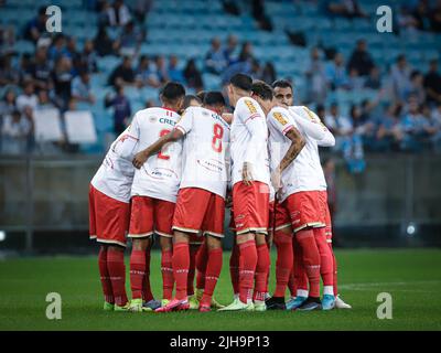 Porto-Bucht, Brasilien. 16.. Juli 2022. RS - Porto Aegro - 07/16/2022 - BRASILIANISCHER B 2022, GREMIO X TOMBENSE - Tombense Spieler vor dem Spiel gegen Gremio im Stadion Arena do Gremio für die brasilianische Meisterschaft B 2022. Foto: Maxi Franzoi/AGIF/Sipa USA Quelle: SIPA USA/Alamy Live News Stockfoto