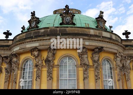 Sanssouci - Ensemble von Schlössern und Gärten, Brandenburg, Deutschland, Potsdam Stockfoto