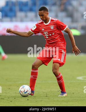 firo : Fußball: Fußball: 07/16/2022 1. Bundesliga, Saison 2022/2023 Mannschaftsvorstellung FC Bayern München Vincent Manuba, FC Bayern München, Bayern, München, FCB, U19, Einzelaktion, Stockfoto