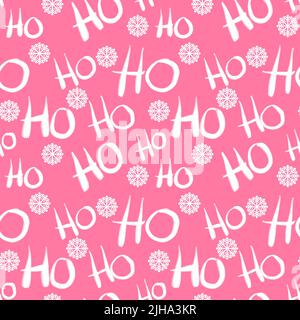 Weihnachten nahtlose Santa ho ho ho ho Muster für Neujahr Geschenke und Geschenkpapier und Notizbücher und Zubehör und Kinder. Hochwertige Illustration Stockfoto