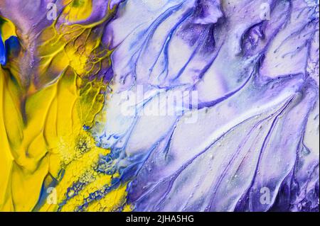 Abstrakter Kunsthintergrund. Handgezeichnete Gouache Malerei. Farbstruktur. Stockfoto