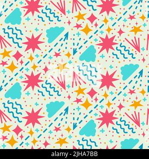 Abstrakte Hand gezeichnet nahtlose Muster Stock Vektor