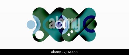 Kreative geometrische Tapete. Minimaler Blasenpfeil und abstrakter Kreis-Hintergrund. Techno Business Template für Wallpaper, Banner, Hintergrund oder landi Stock Vektor