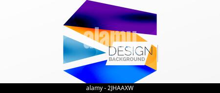 Hintergrundfarbe abstrakte überlappende Linien. Minimale Komposition Vektor Illustration für Hintergrund Banner oder Landing Page Stock Vektor
