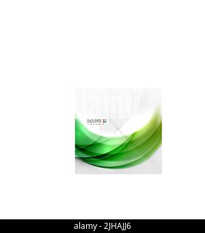 Abstrakte grüne Welle Wirbel Hintergrund Stock Vektor