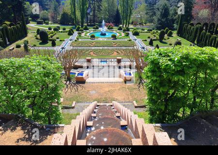 Park der Villa Toeplitz in Varese in Italien Stockfoto