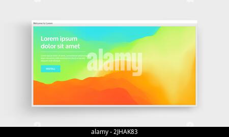 Webseite oder mobile App landing page. Zusammenfassung Hintergrund mit dynamischen Wirkung. Moderne Muster. Vector Illustration für Design. Stock Vektor