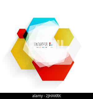 Regenbogen-Sechsecke-moderne Design-Vorlage Stock Vektor