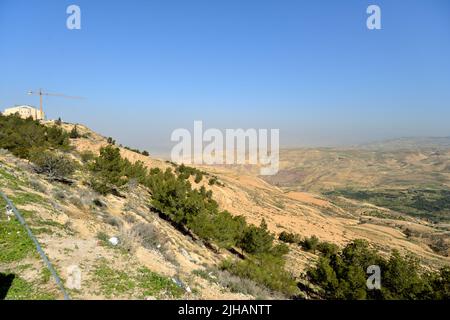 Gedächtniskirche von Moses auf dem Gipfel des Berges Nebo in Jordanien Stockfoto